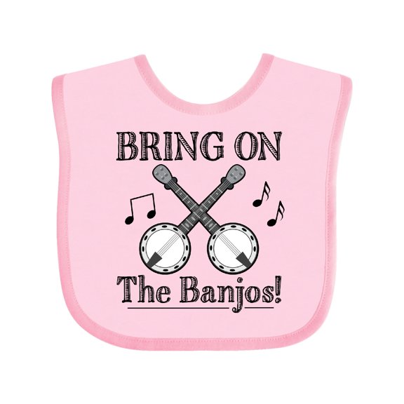 Inktastic Banjo Music Bluegrass Boys or Girls Baby Bib