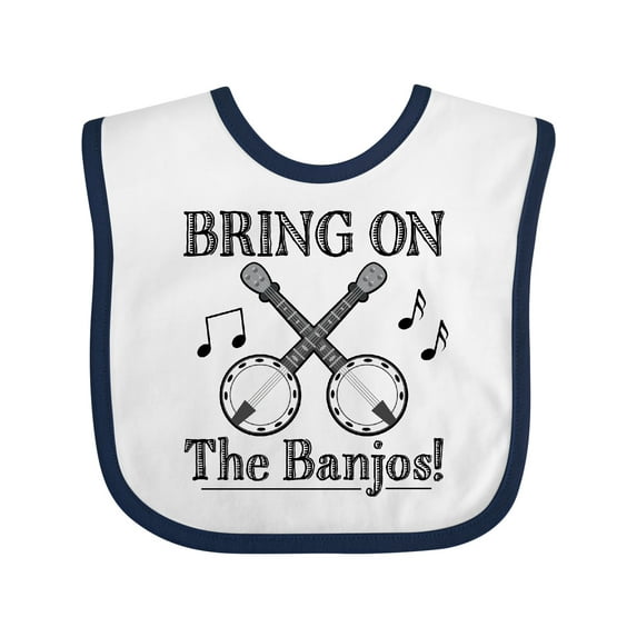 Inktastic Banjo Music Bluegrass Boys or Girls Baby Bib