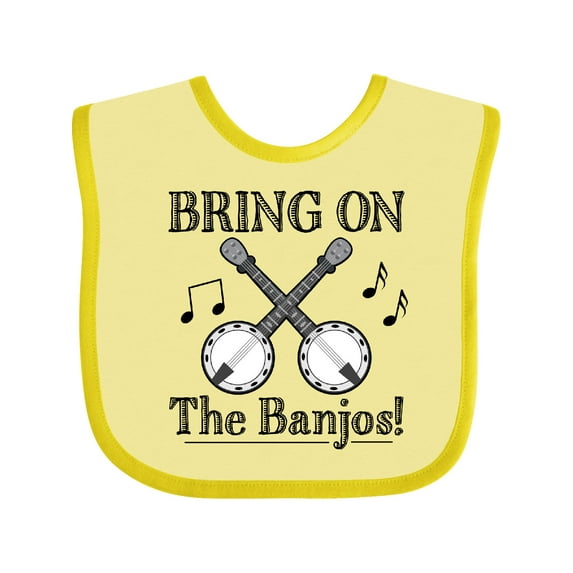 Inktastic Banjo Music Bluegrass Boys or Girls Baby Bib