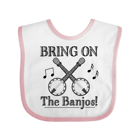 Inktastic Banjo Music Bluegrass Boys or Girls Baby Bib