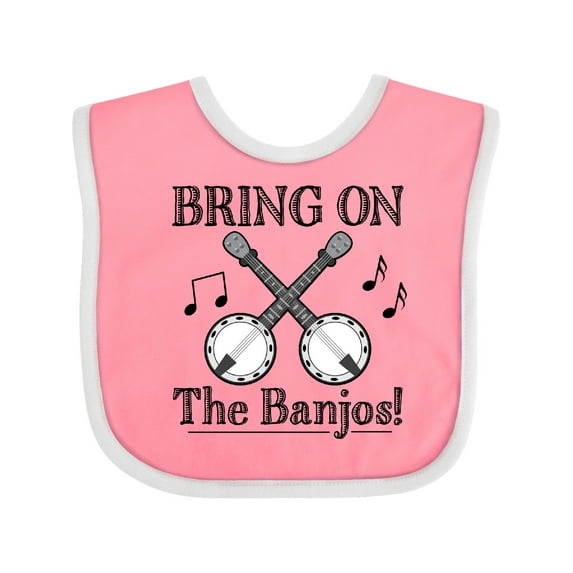 Inktastic Banjo Music Bluegrass Boys or Girls Baby Bib