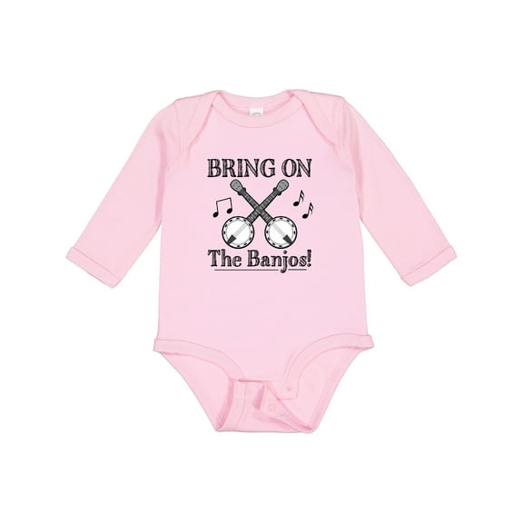 Inktastic Banjo Music Bluegrass Boys or Girls Long Sleeve Baby Bodysuit