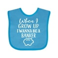thumbnail image 1 of Inktastic Banker Future Job Boys or Girls Baby Bib, 1 of 4