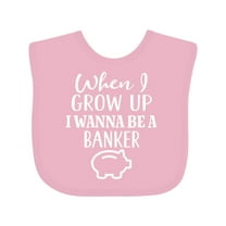 Inktastic Banker Future Job Boys or Girls Baby Bib