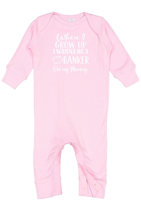 Banker Like Mommy Future Job Baby Romper Coveralls