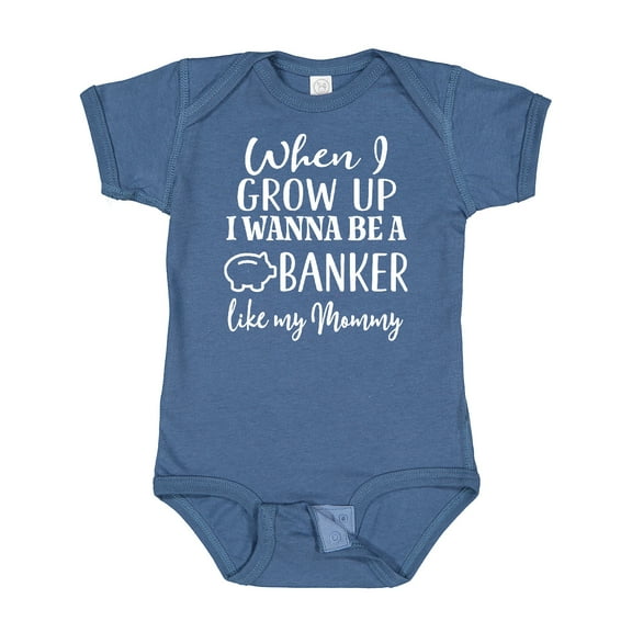 Inktastic Banker Like Mommy Future Job Boys or Girls Baby Bodysuit