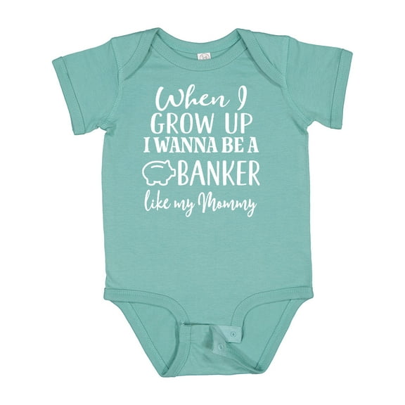 Inktastic Banker Like Mommy Future Job Boys or Girls Baby Bodysuit