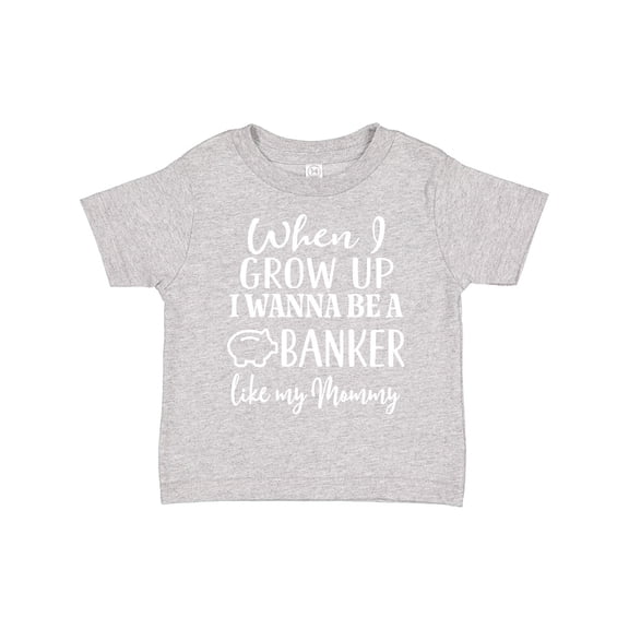 Inktastic Banker Like Mommy Future Job Boys or Girls Toddler T-Shirt