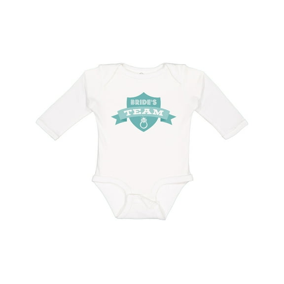 Inktastic Banner Bride's Team Boys or Girls Long Sleeve Baby Bodysuit