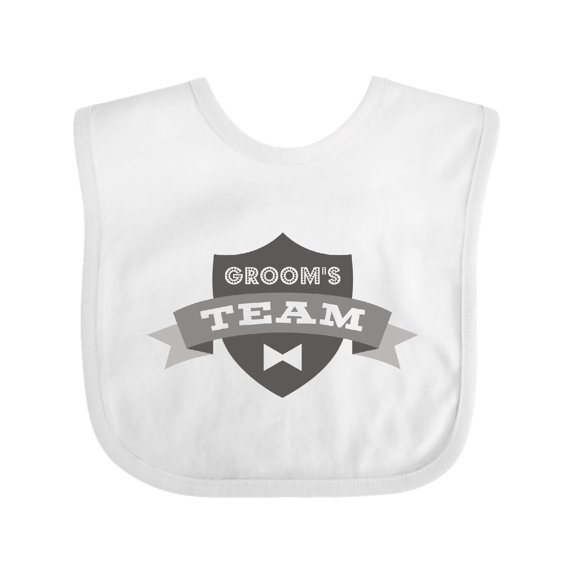 Inktastic Banner Groom's Team Boys or Girls Baby Bib