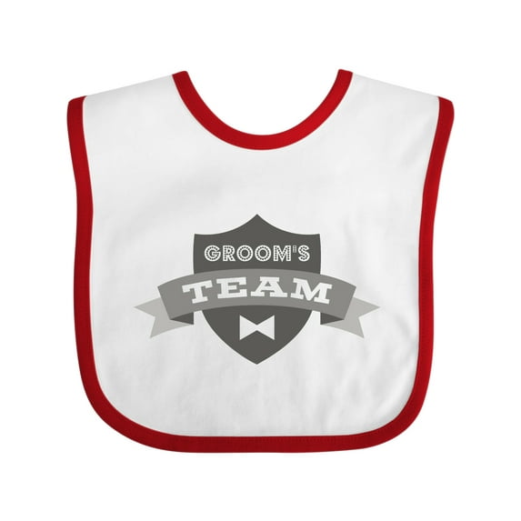 Inktastic Banner Groom's Team Boys or Girls Baby Bib