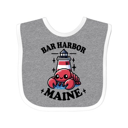 Inktastic Bar Harbor Maine Lobster Boys or Girls Baby Bib