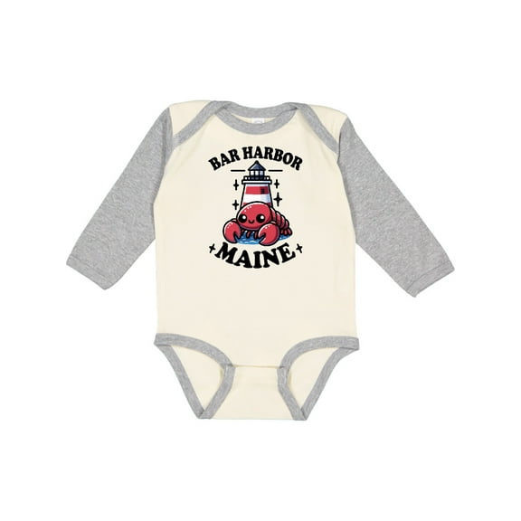 Inktastic Bar Harbor Maine Lobster Boys or Girls Long Sleeve Baby Bodysuit