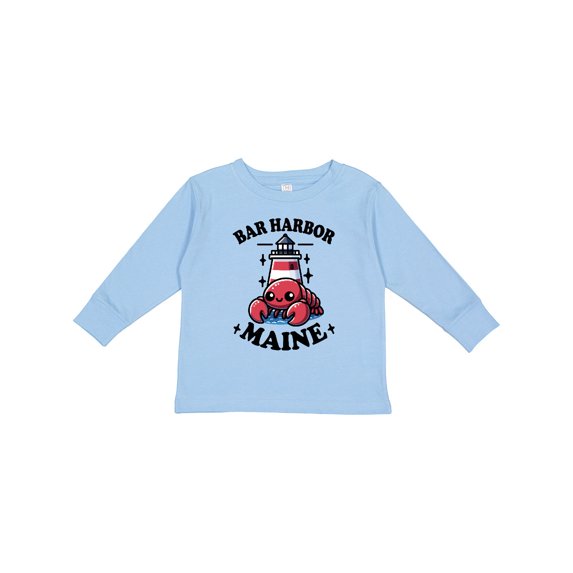 Inktastic Bar Harbor Maine Lobster Boys or Girls Long Sleeve Toddler T-Shirt