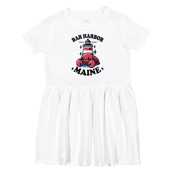 Inktastic Bar Harbor Maine Lobster Girls Toddler Dress