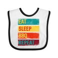 thumbnail image 1 of Inktastic Barbecue Grilling Eat Sleep Bbq Repeat Boys or Girls Baby Bib, 1 of 4