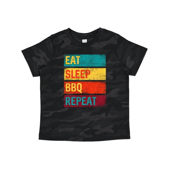 Inktastic Barbecue Grilling Eat Sleep BBQ Repeat Boys or Girls Toddler T-Shirt