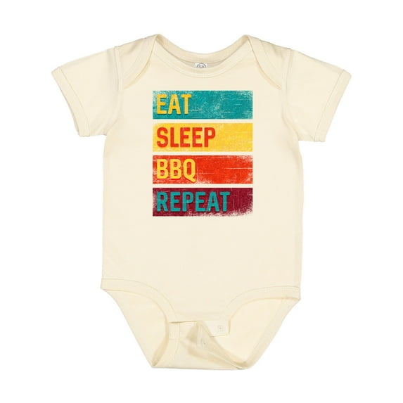 Inktastic Barbecue Grilling Eat Sleep Bbq Repeat Boys or Girls Baby Bodysuit