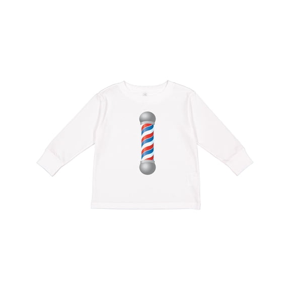 Inktastic Barber Barberpole Boys or Girls Long Sleeve Toddler T-Shirt