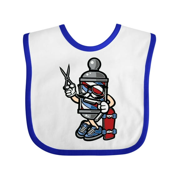 Inktastic Barber Skater Boys or Girls Baby Bib