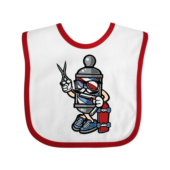 Inktastic Barber Skater Boys or Girls Baby Bib