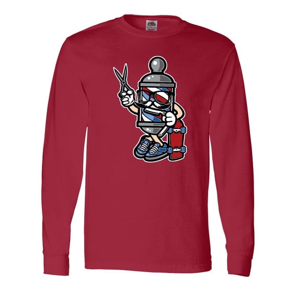 Inktastic Barber Skater Long Sleeve T-Shirt