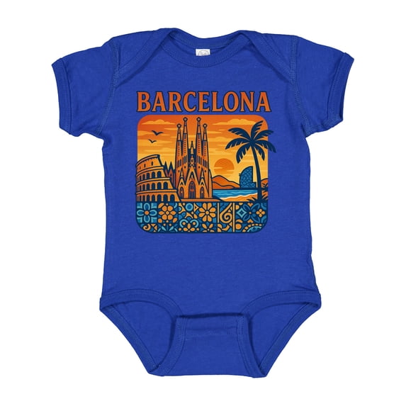 Inktastic Barcelona Spain City Boys or Girls Baby Bodysuit