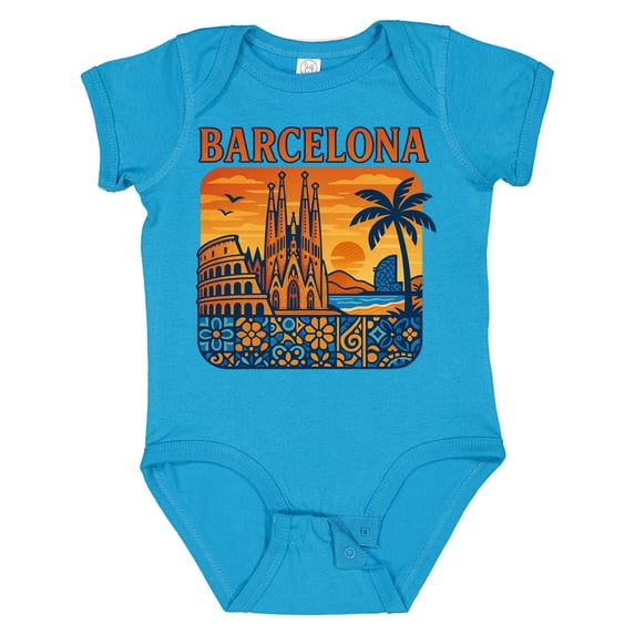 Inktastic Barcelona Spain City Boys or Girls Baby Bodysuit