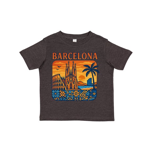 Inktastic Barcelona Cityscape Artwork Boys or Girls Toddler T-Shirt