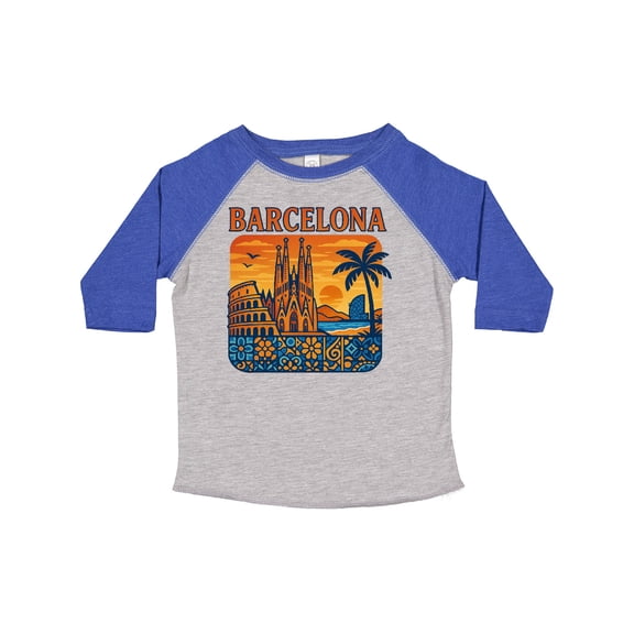 Inktastic Barcelona Cityscape Artwork Boys or Girls Toddler T-Shirt