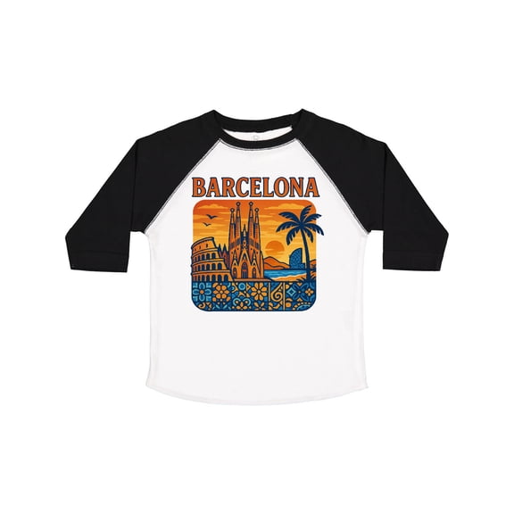 Inktastic Barcelona Cityscape Artwork Boys or Girls Toddler T-Shirt