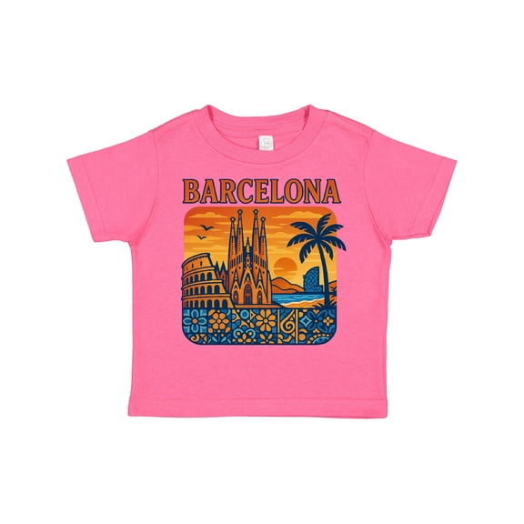 Inktastic Barcelona Cityscape Artwork Boys or Girls Toddler T-Shirt