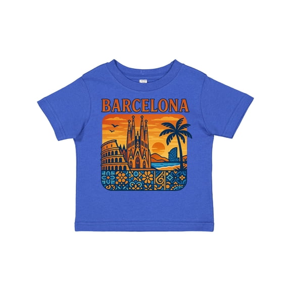 Inktastic Barcelona Cityscape Artwork Boys or Girls Toddler T-Shirt