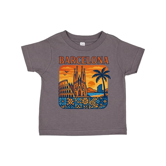 Inktastic Barcelona Cityscape Artwork Boys or Girls Toddler T-Shirt