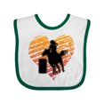 thumbnail image 1 of Inktastic Barrel Racing Rodeo Cowgirl Girls Baby Bib, 1 of 4