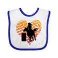 thumbnail image 1 of Inktastic Barrel Racing Rodeo Cowgirl Girls Baby Bib, 1 of 4