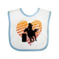 thumbnail image 1 of Inktastic Barrel Racing Rodeo Cowgirl Girls Baby Bib, 1 of 4
