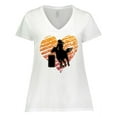 thumbnail image 1 of Inktastic Barrel Racing Rodeo Cowgirl Women's Plus Size V-Neck T-Shirt, 1 of 5
