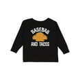 thumbnail image 1 of Inktastic Baseball And Tacos Boys or Girls Long Sleeve Toddler T-Shirt, 1 of 5