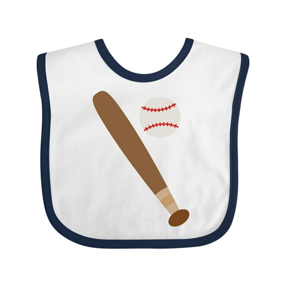 Inktastic Baseball Bat and Ball Boys or Girls Baby Bib