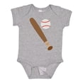 thumbnail image 1 of Inktastic Baseball Bat and Ball Boys or Girls Baby Bodysuit, 1 of 5