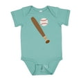 thumbnail image 1 of Inktastic Baseball Bat and Ball Boys or Girls Baby Bodysuit, 1 of 5