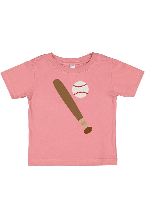 Baseball Bat and Ball Boys or Girls Baby T-Shirt