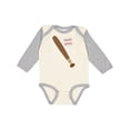 thumbnail image 1 of Inktastic Baseball Bat and Ball Boys or Girls Long Sleeve Baby Bodysuit, 1 of 5