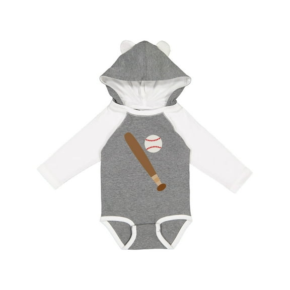 Inktastic Baseball Bat and Ball Boys or Girls Long Sleeve Baby Bodysuit