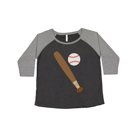 Inktastic Baseball Bat and Ball Women's Plus Size T-Shirt
