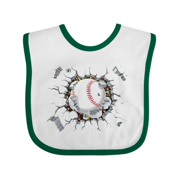 Inktastic Baseball Breakthrough Boys or Girls Baby Bib