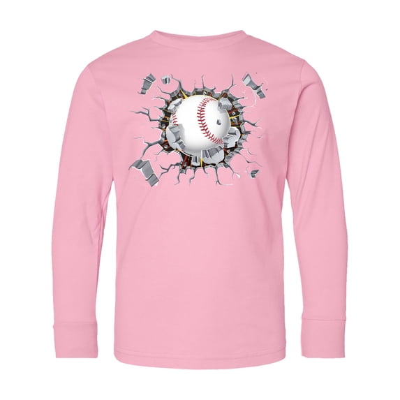 Inktastic Baseball Breakthrough Long Sleeve Youth T-Shirt