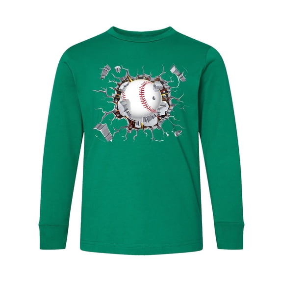 Inktastic Baseball Breakthrough Long Sleeve Youth T-Shirt