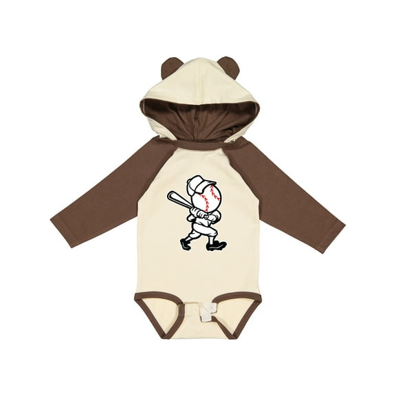 Inktastic Baseball Character Boys or Girls Long Sleeve Baby Bodysuit